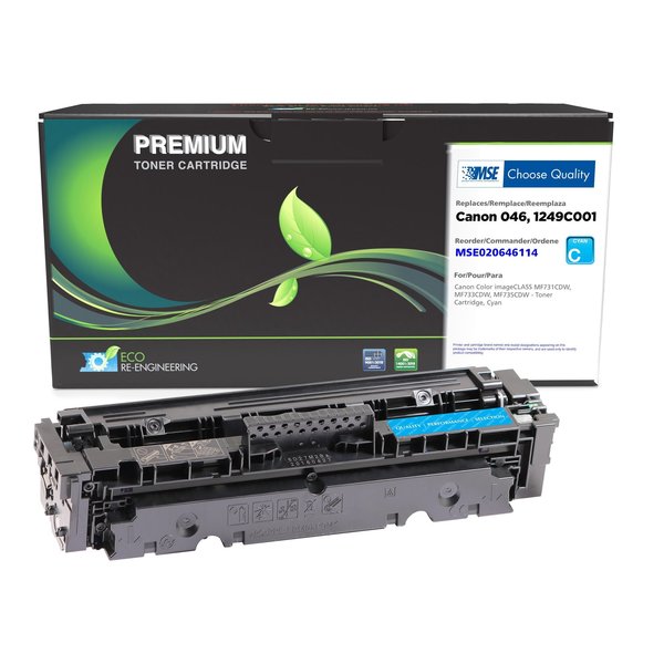Mse Remanufactured Cyan Toner Cartridge for Canon 1249C001 (046) MSE020646114